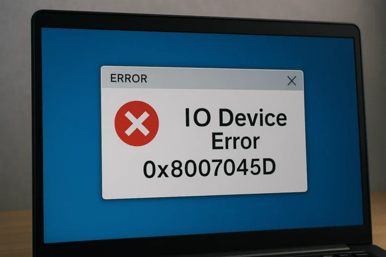 必見】エラー0x8007045d（I/Oデバイスエラー）の原因と対処法