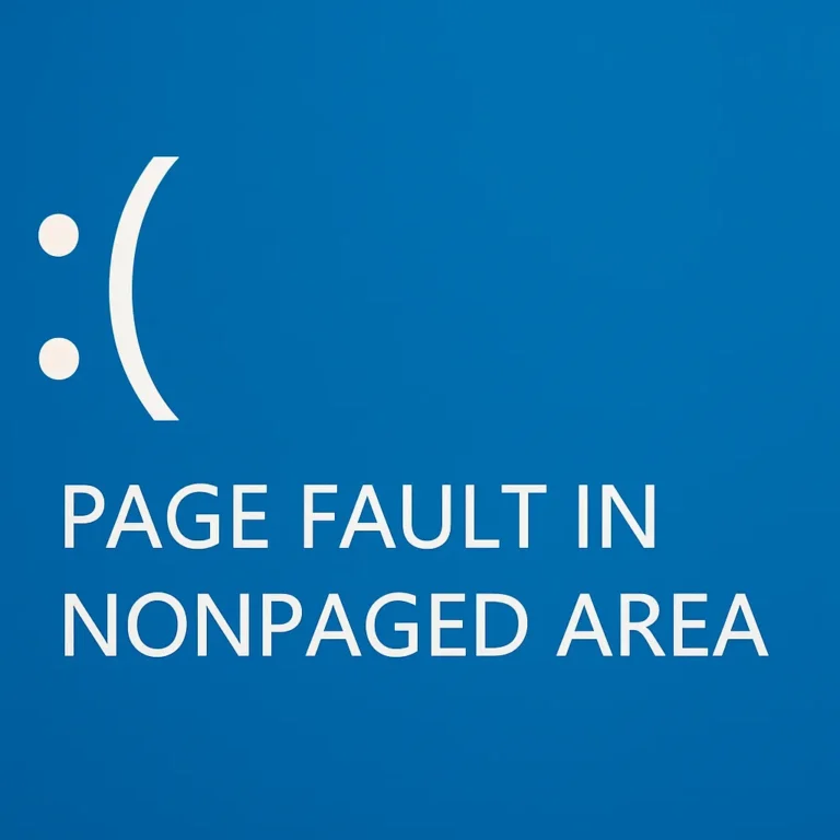要注意】PAGE FAULT IN NONPAGED AREAの原因と正しい対処法